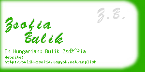 zsofia bulik business card